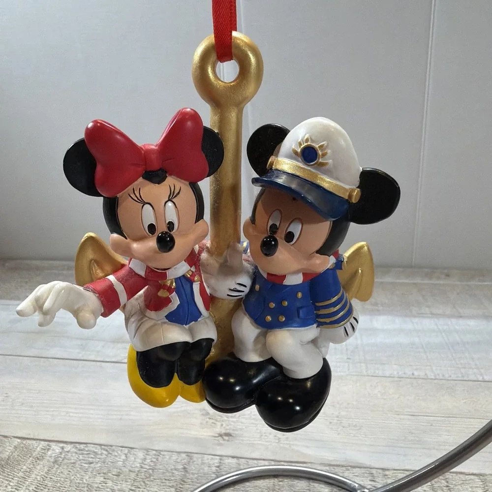 Disney Cruise Line Captain Mickey & Minnie Mouse Anchor Christmas Ornament